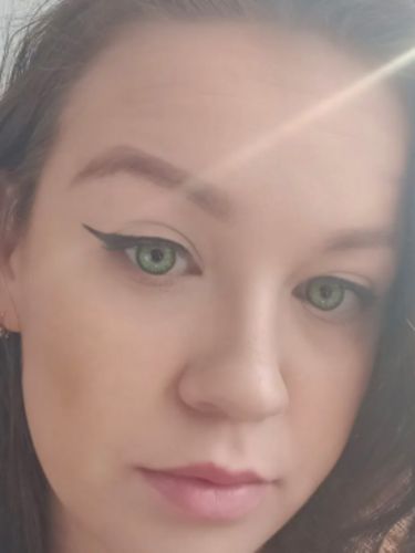 Customer photo review of Cocktail Mint Julep Colored Contact Lenses