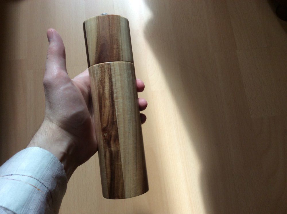 Customer photo review of Acacia Wood Salt and Pepper Grinders