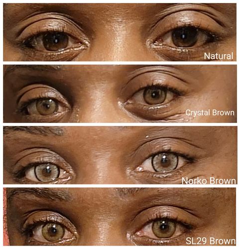 Customer photo review of Norko Brown Contact Lenses(12 months wear)
