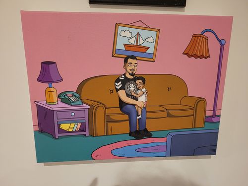 Customer photo review of Impression sur Toile (ne comprend pas le dessin)