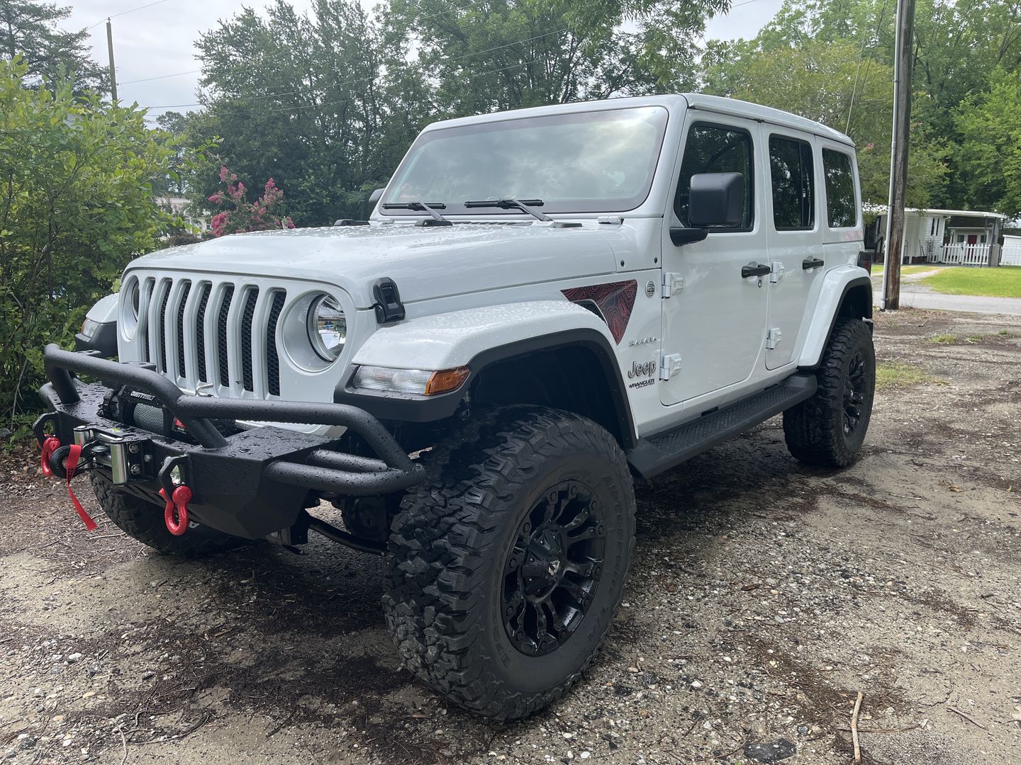 Customer photo review of Topographical Map Fender Vent Premium Wrap Decal for Wrangler and Gladiator