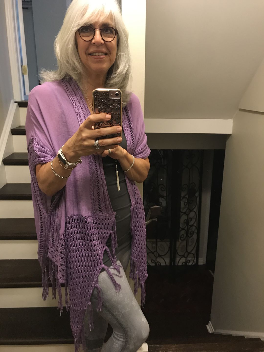 Customer photo review of My Cozy Crochet Cardigan (Amethyst)