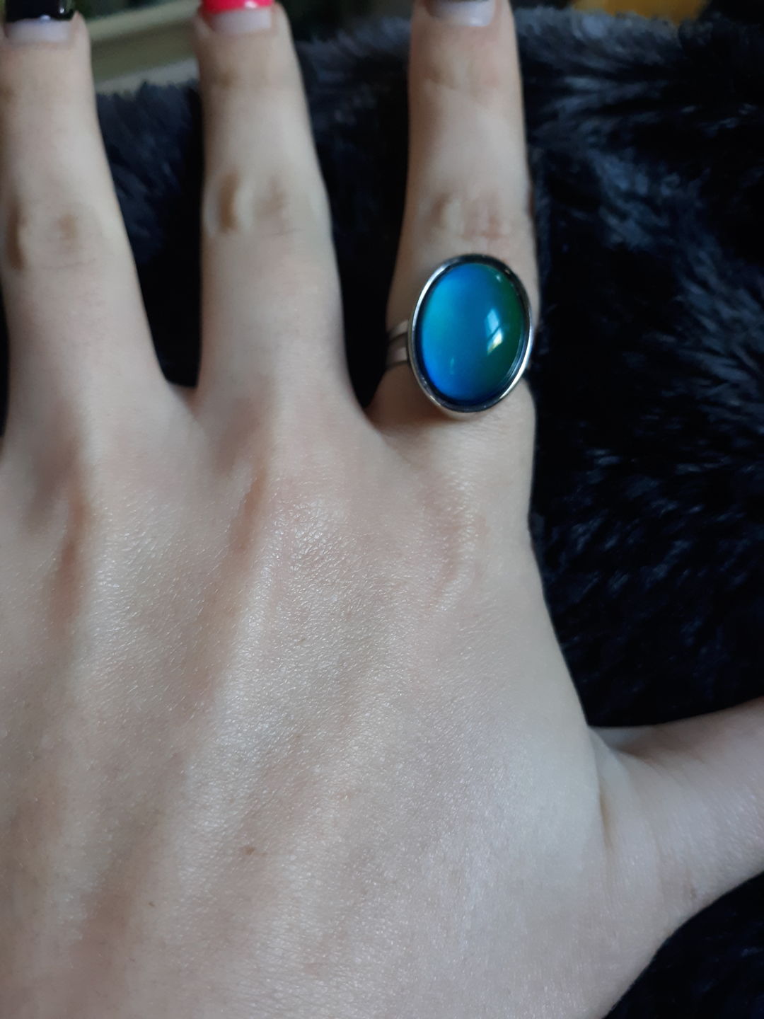 Customer photo review of Oval Mood Ring