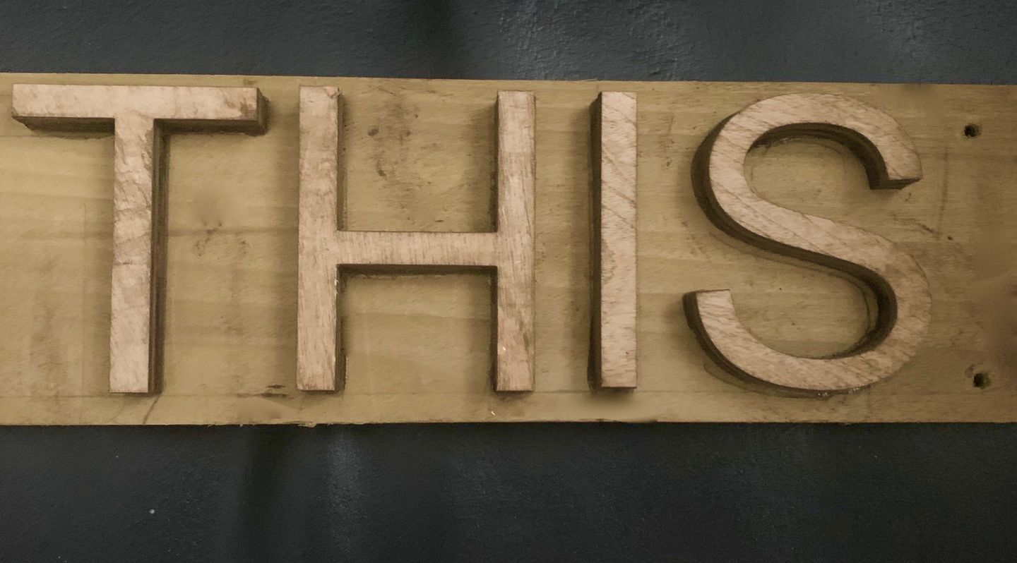 Customer photo review of Unfinished Wooden Arial Letter T Shape - Craft - up to 36" DIY