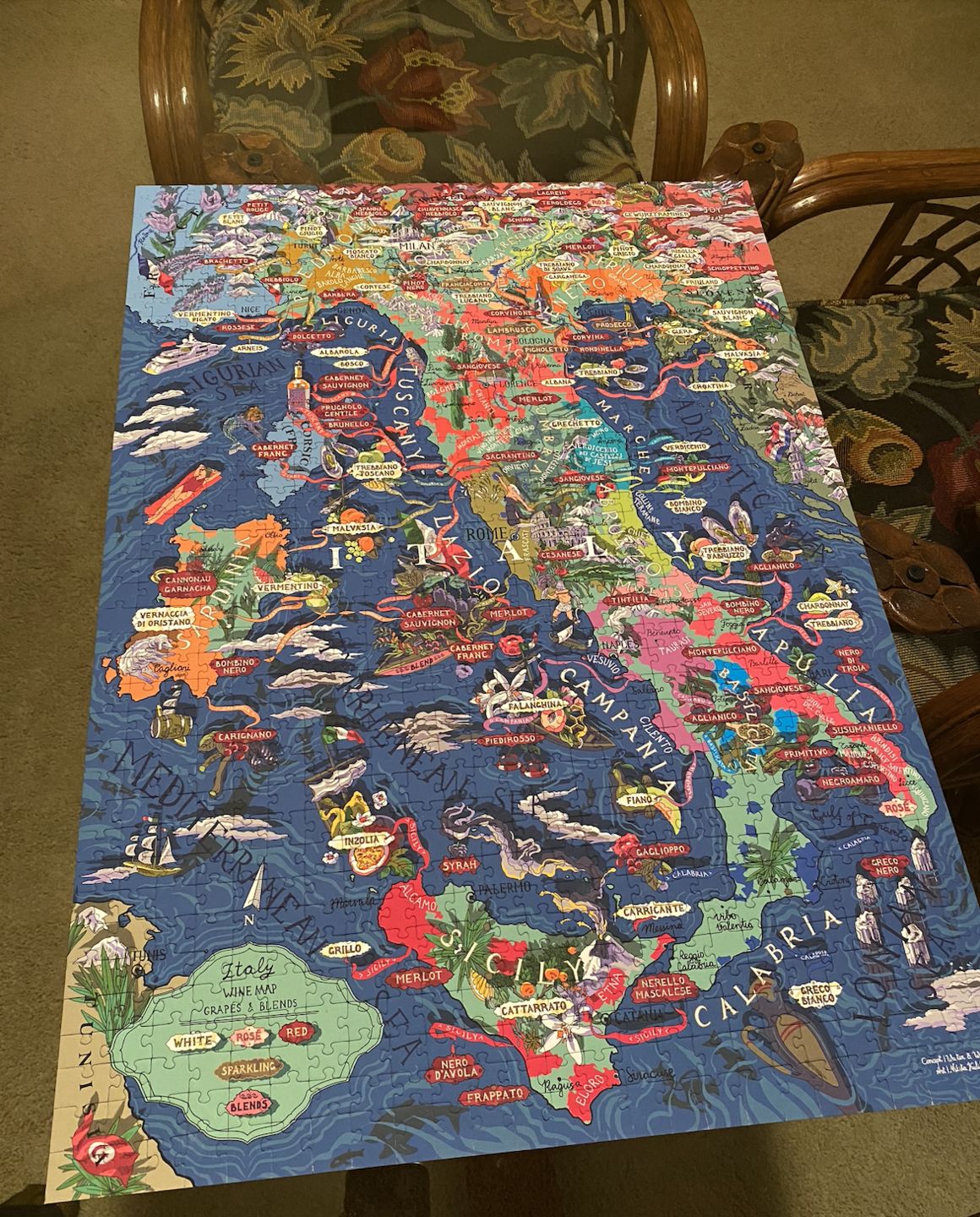Customer photo review of Wine Puzzle - Italy