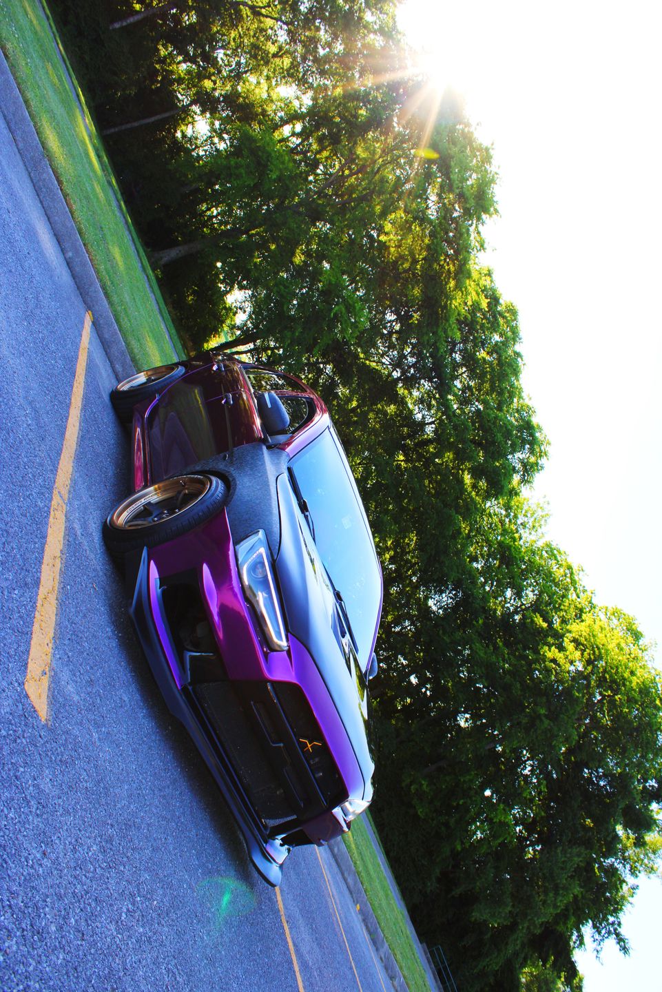 Customer photo review of Glossy Metallic Grape Purple Vinyl Wrap