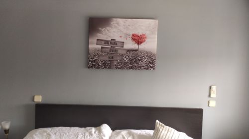 Customer photo review of Lienzo Árbol Corazón con Nombres Personalizados