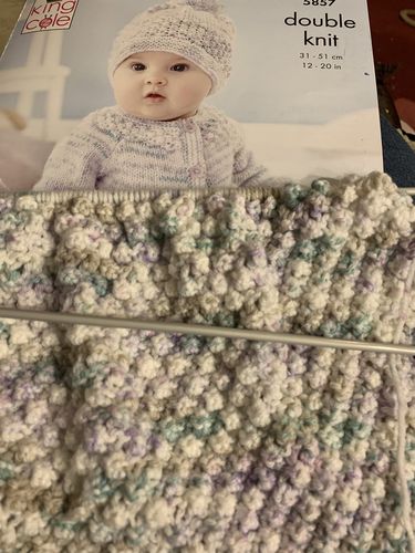 Customer photo review of Baby Mystery Knitting Box