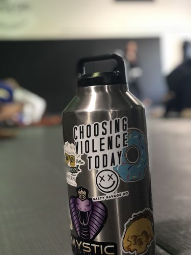 Customer photo review of Salty Savage™ “CHOOSING VIOLENCE TODAY” Decal | Black/White