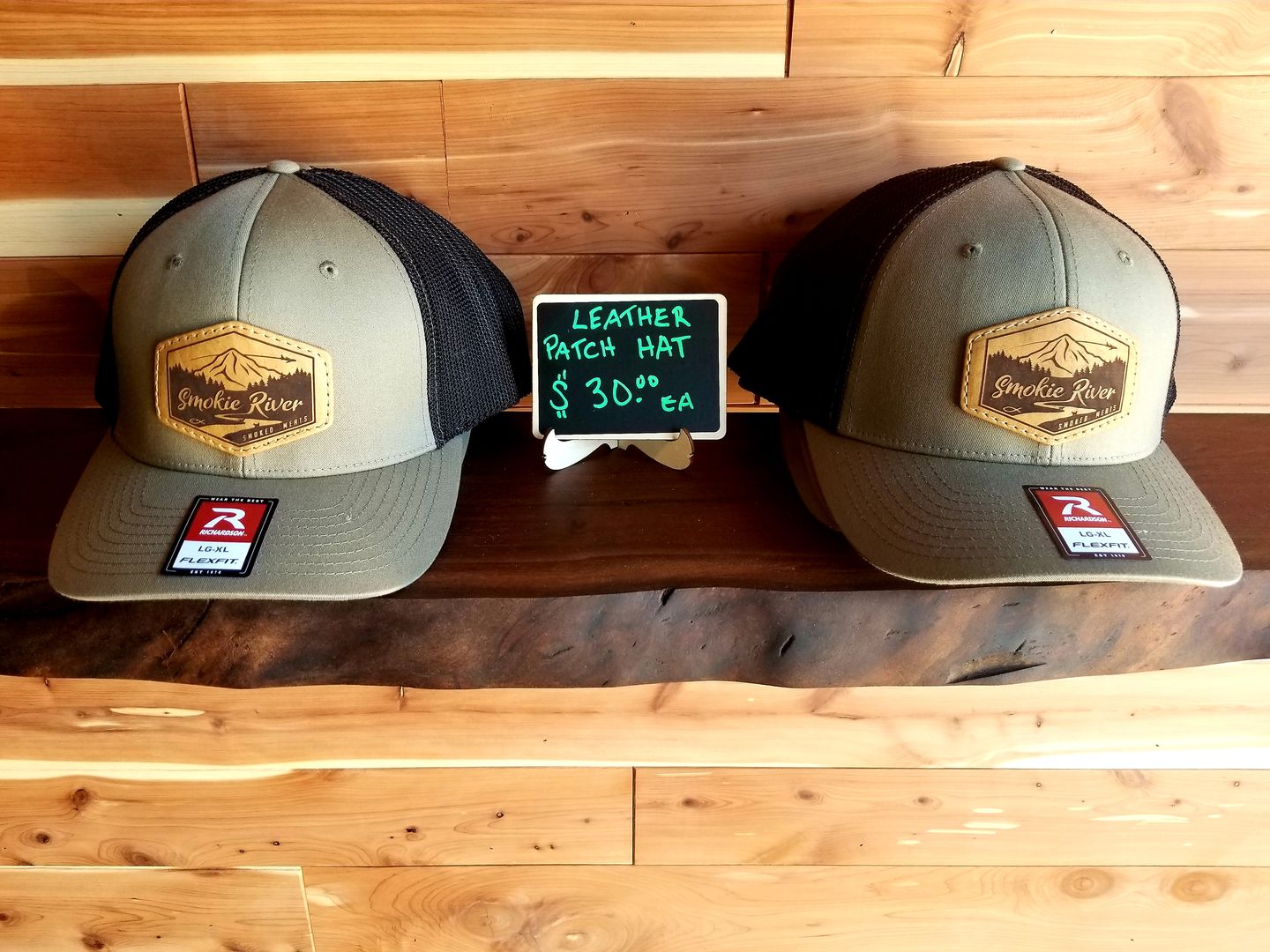 Customer photo review of Richardson 110 Flexfit Custom Leather Patch Hat
