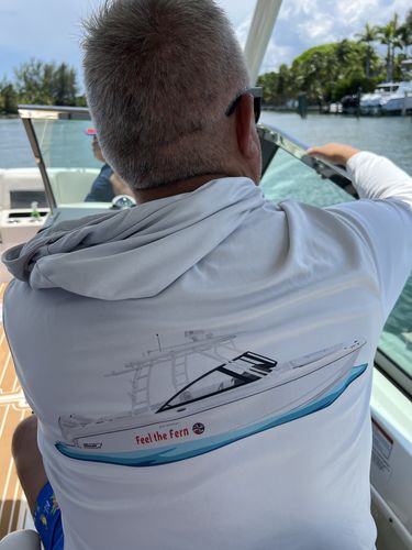 Customer photo review of Custom Dri-Fit Fishing Hoodies (Front & Back Printing)