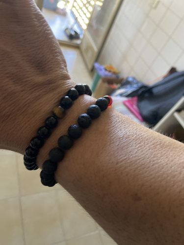 Customer photo review of Set Rosario Samsara - Protector Onix Negro