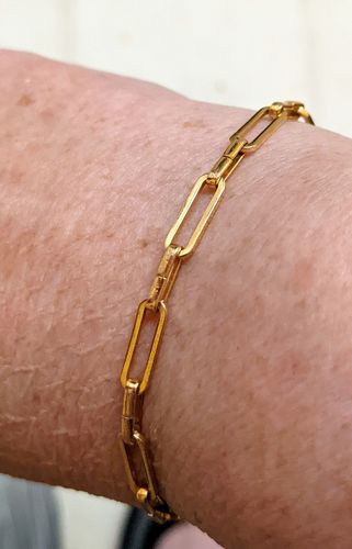 Customer photo review of Gold-filled Paper Clip Bracelet