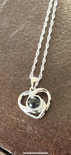 Customer photo review of Heart Pendant Projection Necklace With Photo Inside