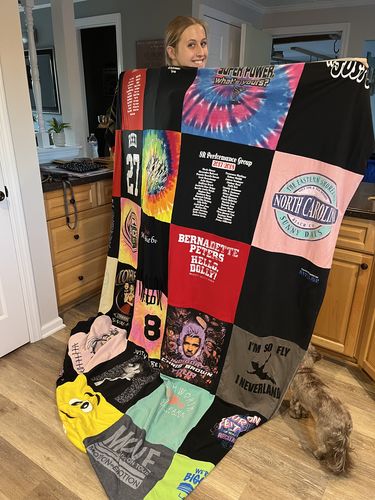 Customer photo review of Classic T-Shirt Blanket