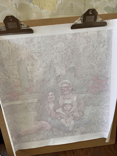 Customer photo review of Custom Paint By Numbers Kit - Upload Your Photo - Brush Set Included