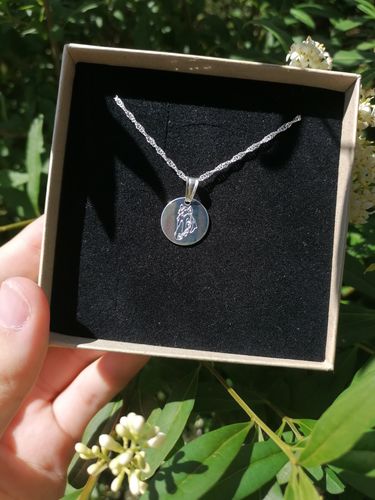 Customer photo review of Custom Big Love Necklace