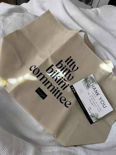 Customer photo review of Tote Bag - Itty Bitty Bikinis
