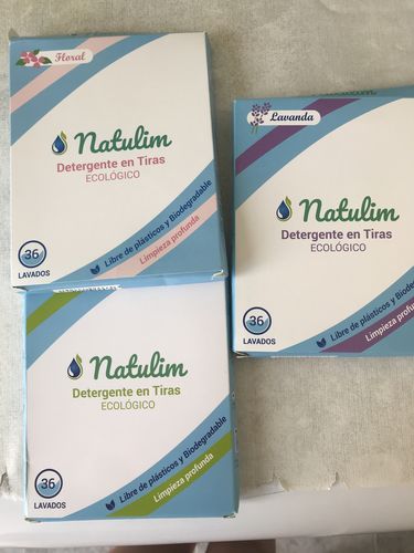 Customer photo review of Eco-Tiras de Detergente 40 lavados Natulim