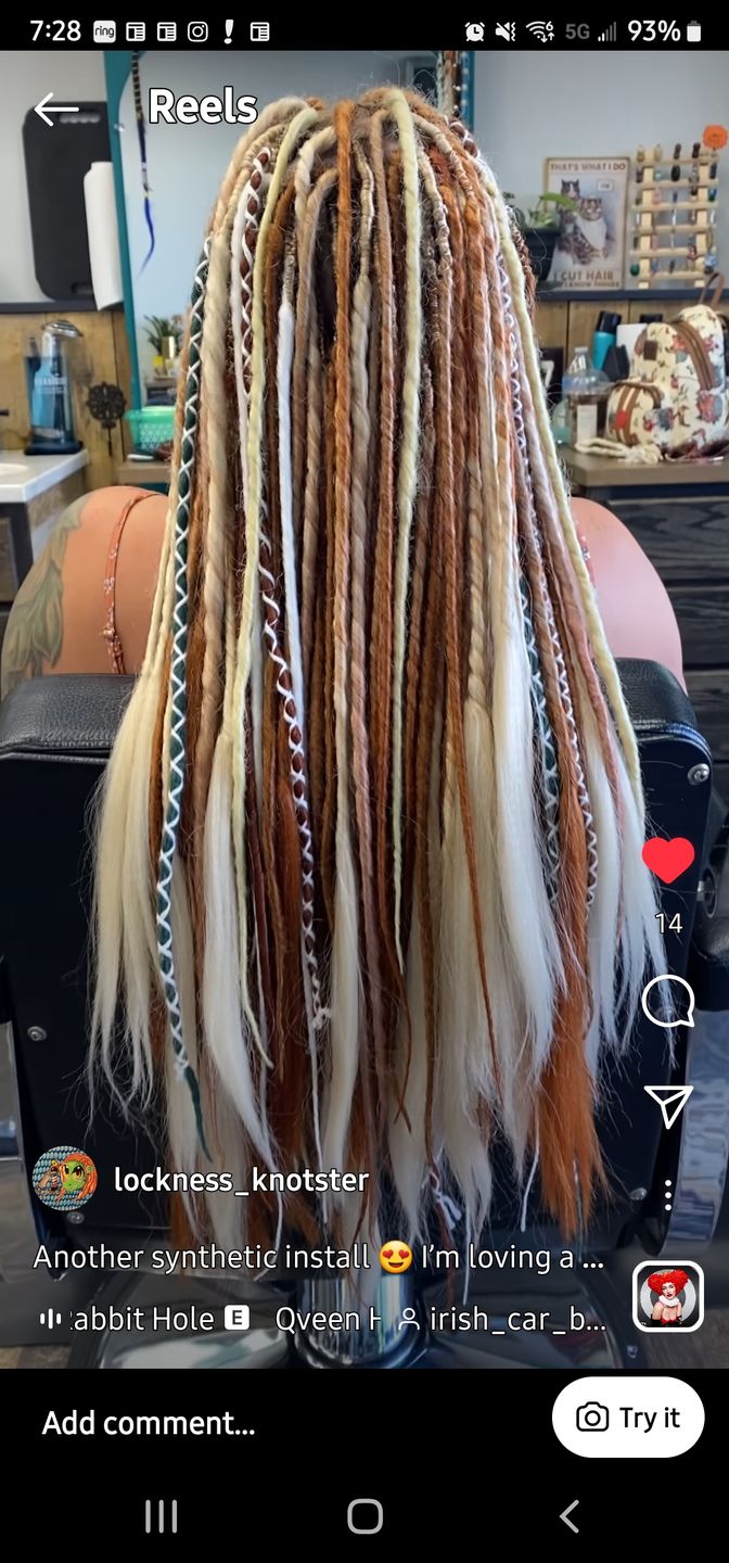 Customer photo review of (PRE ORDER) Blush Melt - (1 pack of 5 Dreads)