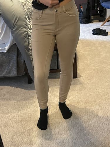 Customer photo review of HR Farm CHRON Women's Full Seat Silicone Grip Breeches