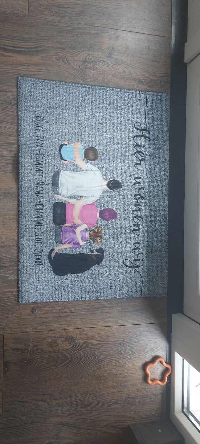 Customer photo review of Familie - Gepersonaliseerde deurmat