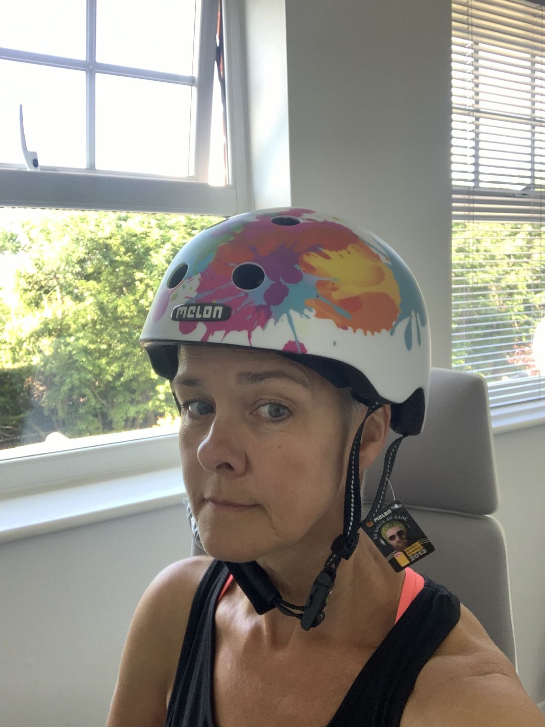 Customer photo review of Melon Bicycle Helmet Urban Active »Coloursplash«