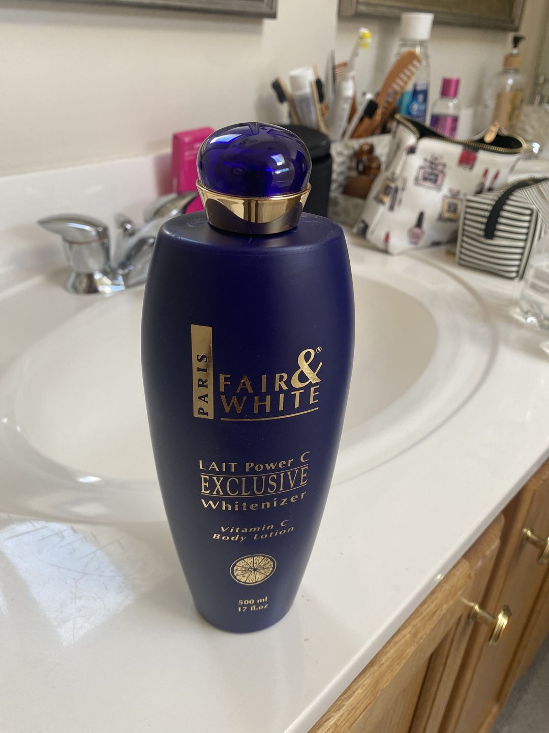 Customer photo review of Fair and White Exclusive Body Lotion with Pure Vitamin "C" 500ml 16.9 fl oz