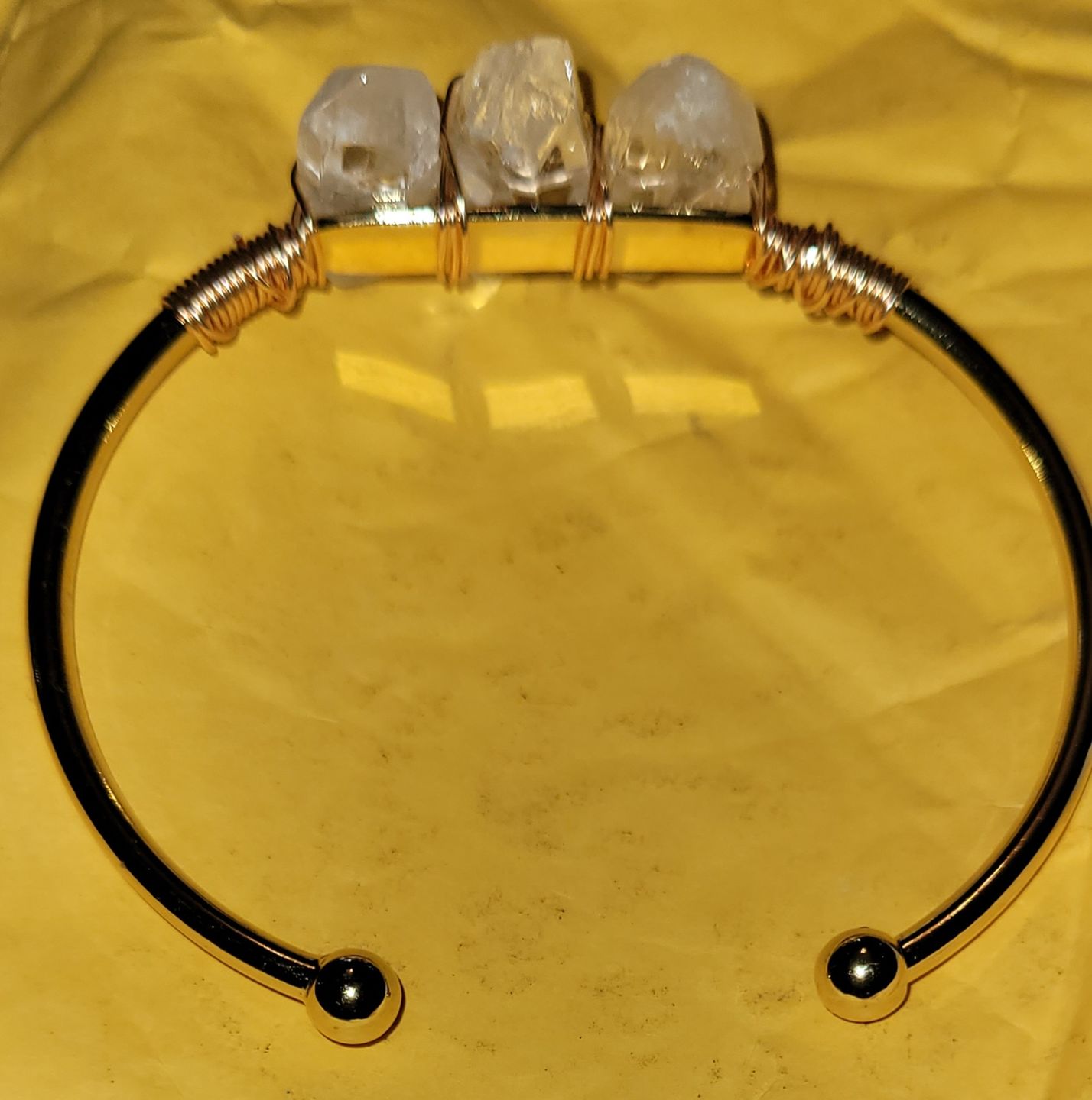 Customer photo review of Healing Clear Quartz Bangle