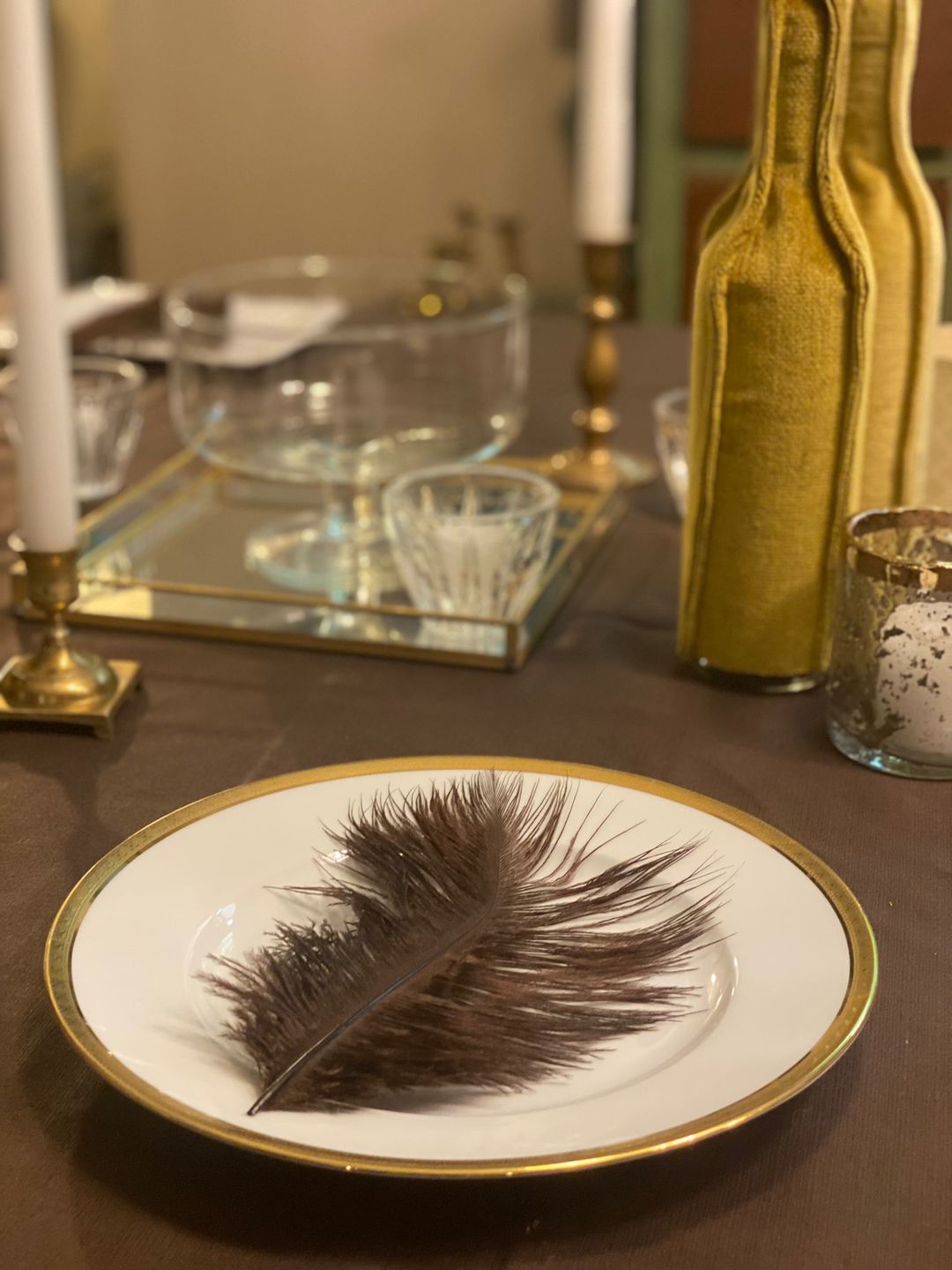 Customer photo review of Ostrich Drab Feathers (Short)