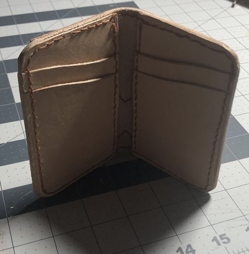 Customer photo review of No.68 | Leather Western Vertical Wallet (Digital Pattern)
