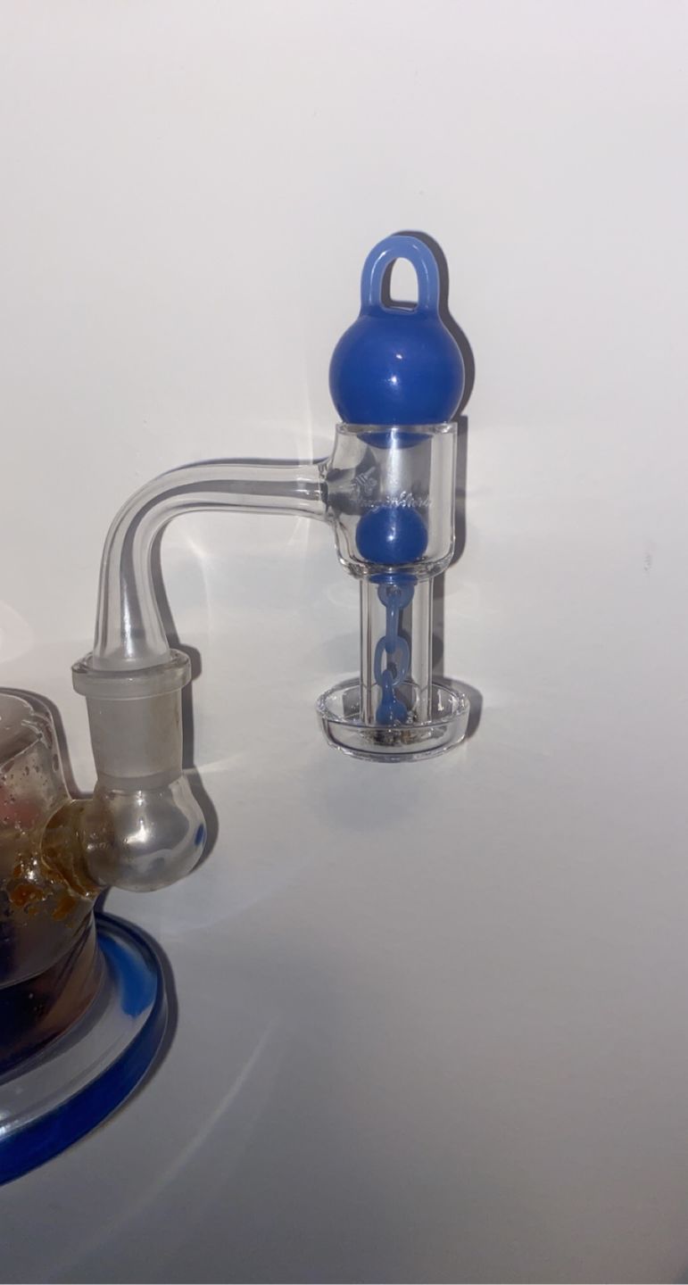 Customer photo review of HONEYSUCKLE BEVEL QUARTZ BANGER - 90° DEGREE | BL