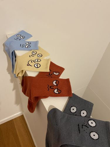 Customer photo review of 11 Pack Mood Socks by Smoods™