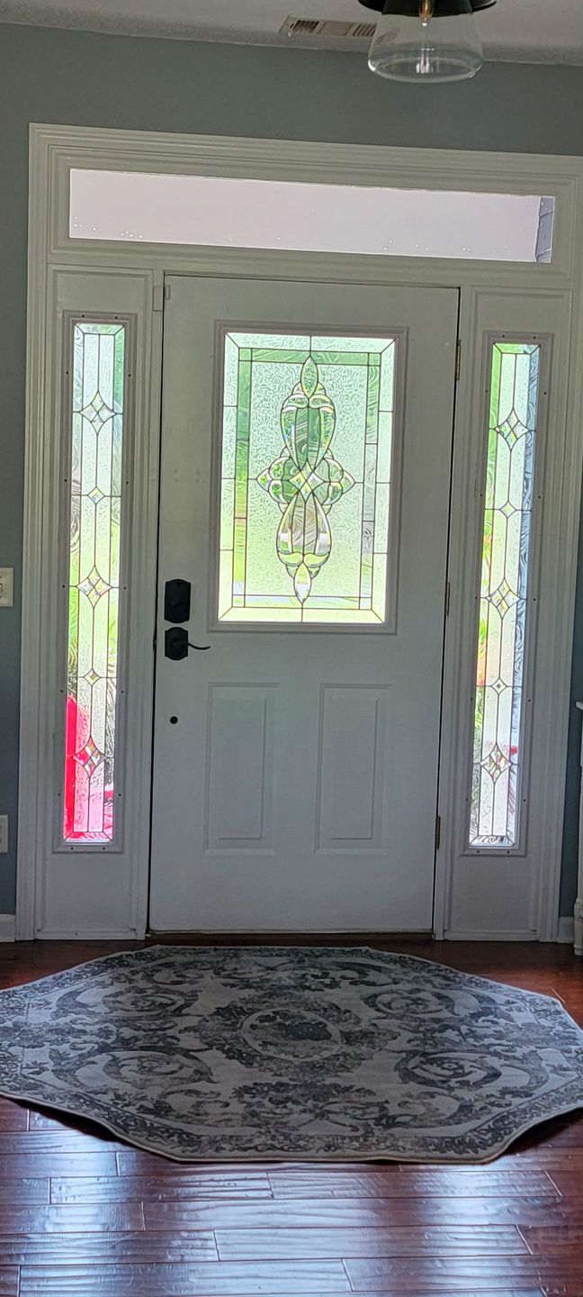 Customer photo review of Wexford Glass and Frame Kit (Full Sidelite 9" x 66" Frame Size)