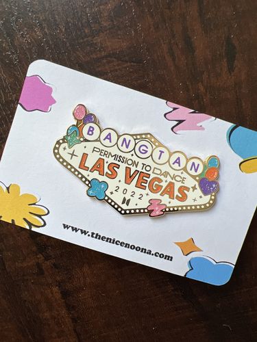 Customer photo review of BTS Permission to Dance Vegas Concert Enamel Pins