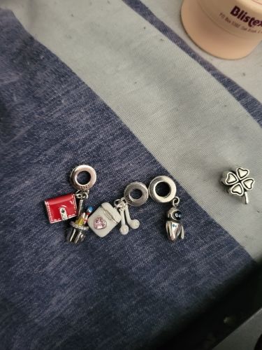 Customer photo review of 925 Sterling Silver Stationary Set Charm