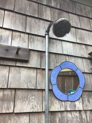 Customer photo review of All Metal 4 Inch Fixed Shower Head with 1.75 GPM Low Flow Spray