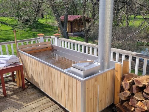 Customer photo review of Wood Burning Hot Tub