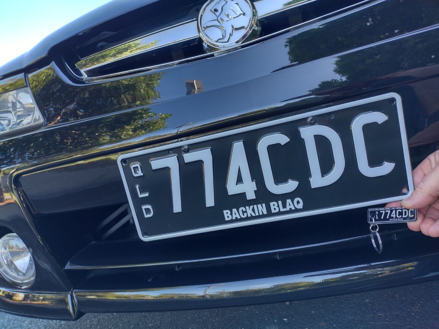 Customer photo review of QLD Colour Licence Plate Custom Keychain