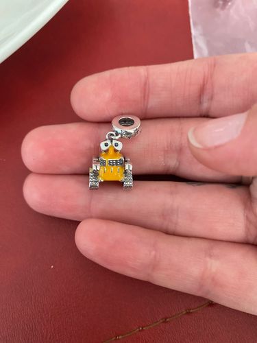 Customer photo review of 925 Sterling Silver Robot Charm