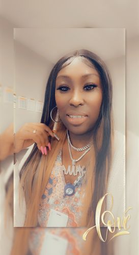 Customer photo review of CUSTOM NAME BADDIE NECKLACE