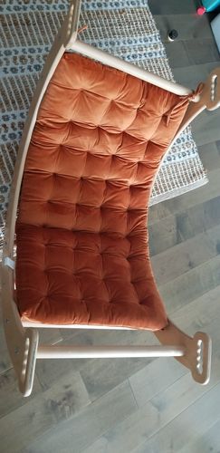 Customer photo review of Large Rocker Pillow - Burnt Orange