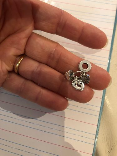 Customer photo review of 925 Sterling Silver Baby Charm