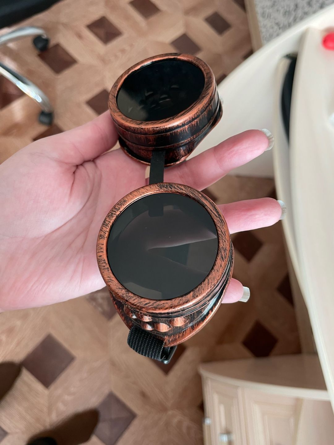 Customer photo review of Original Steampunk Goggles