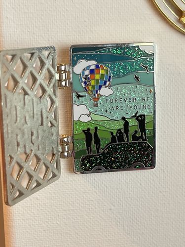 Customer photo review of BTS Young Forever Enamel Pins