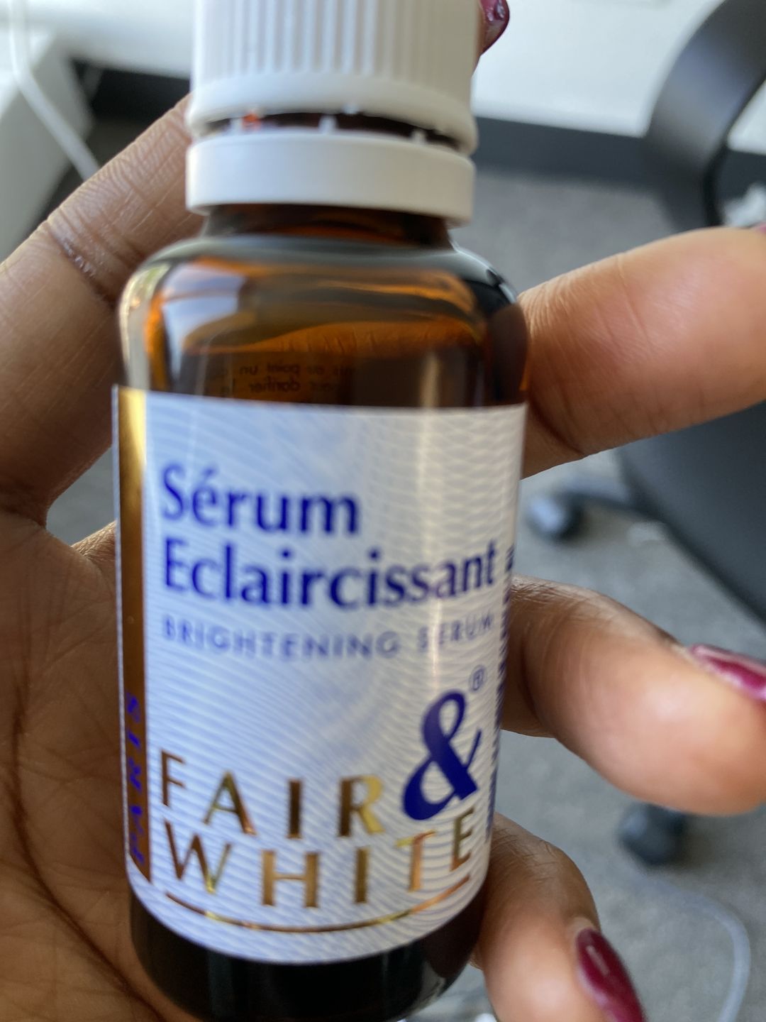Customer photo review of Fair and White Original Brightening Serum 30 ml / 1 fl oz
