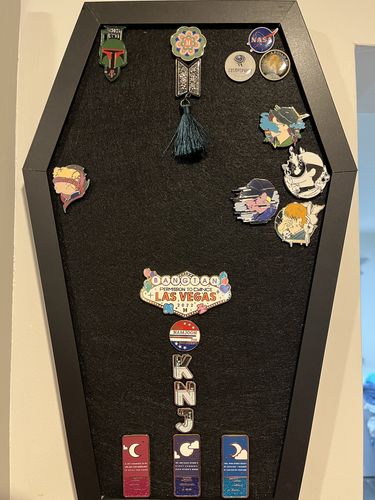 Customer photo review of BTS Permission to Dance Vegas Concert Enamel Pins