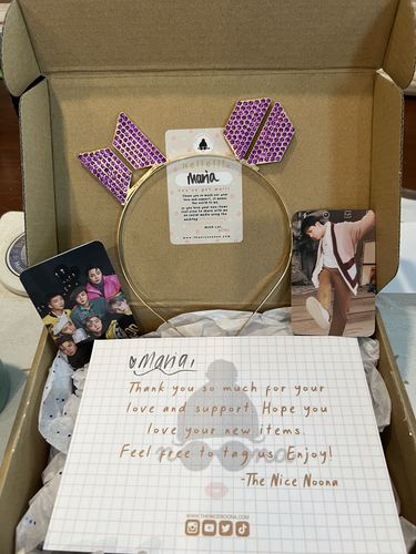 Customer photo review of BTS ARMY Purple Rhinestone Headband