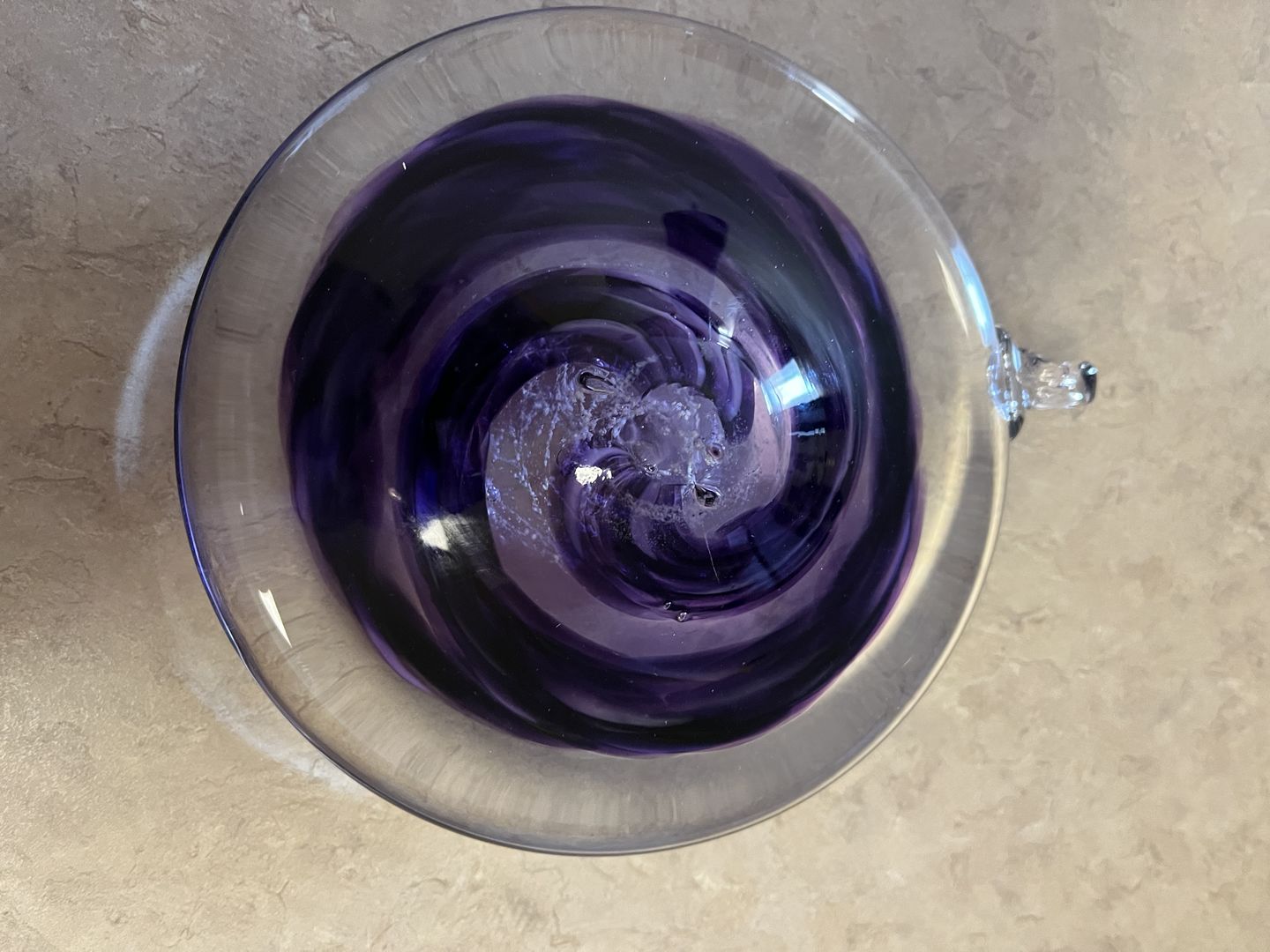 Customer photo review of Glass Suncatcher with Infused Cremation Ash