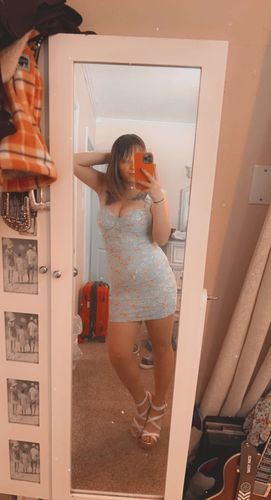 Customer photo review of Brunch All Day Mini Dress
